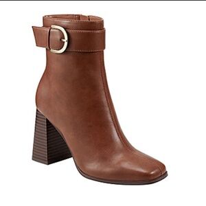 Unisa Brown Heeled Boots for Women